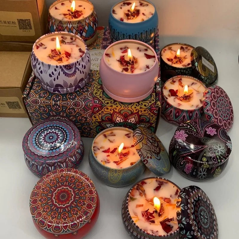 1/4PCS Vintage Scented Candles Soy Wax