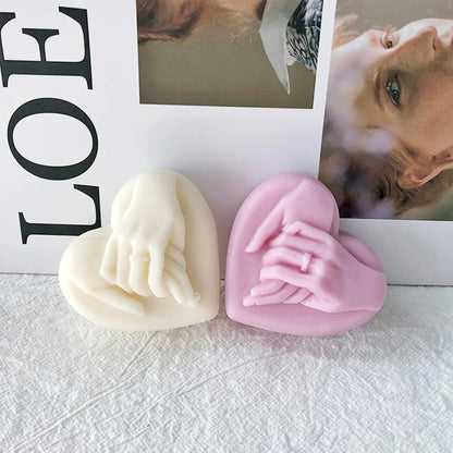 Hand in Hand Soap Molds Heart