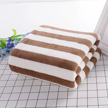 Simple Stripes Absorbent Quick Drying Bath Towel Sets