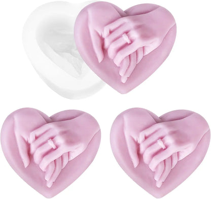 Hand in Hand Soap Molds Heart