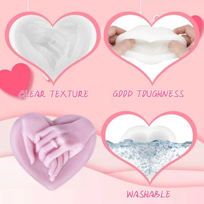 Hand in Hand Soap Molds Heart