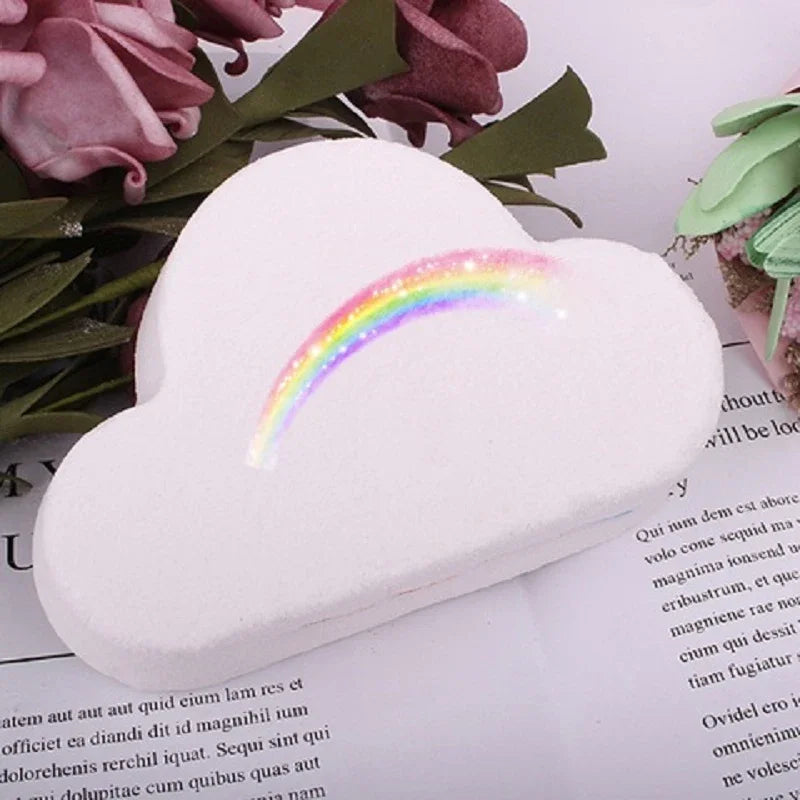 Natural Skin Care Cloud Rainbow Bath Salt Bombs