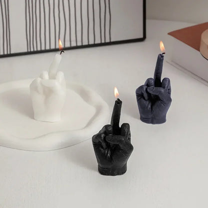 Middle Finger Shaped Gesture Scented Candles