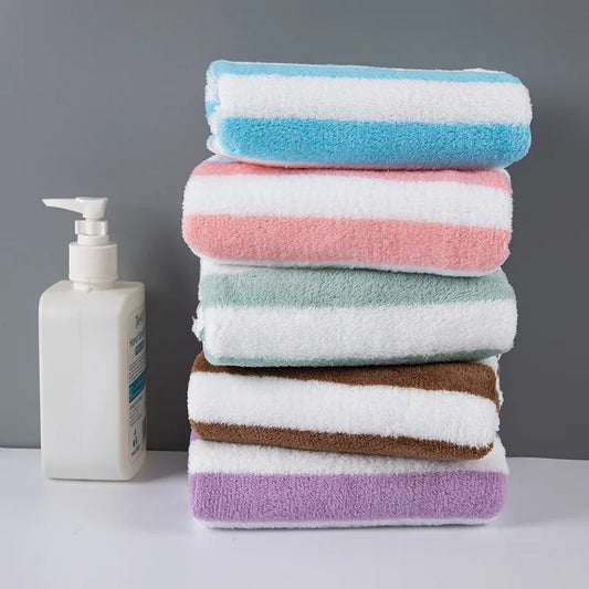 Simple Stripes Absorbent Quick Drying Bath Towel Sets