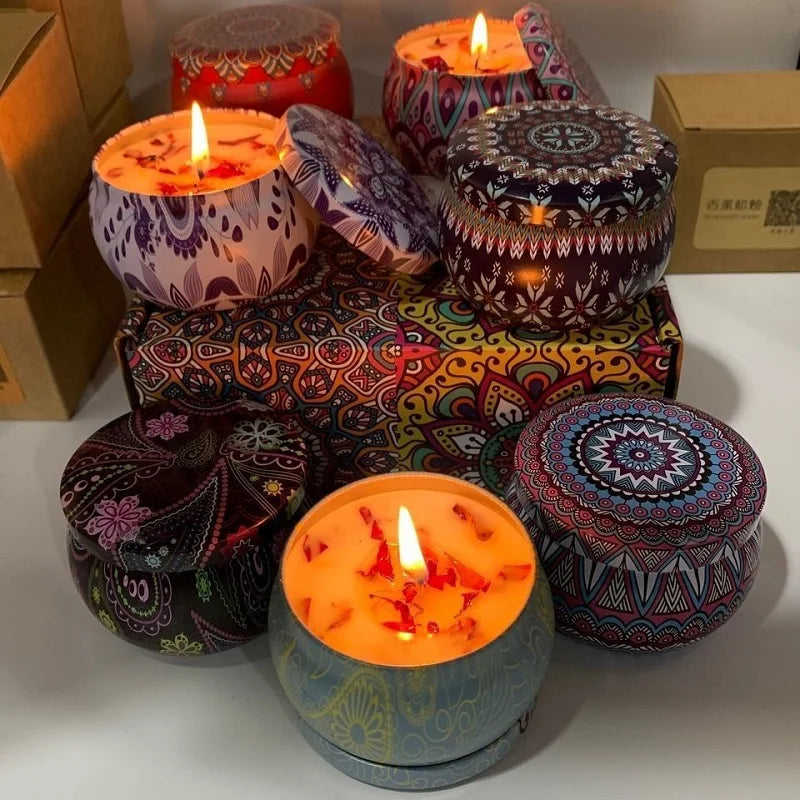 1/4PCS Vintage Scented Candles Soy Wax