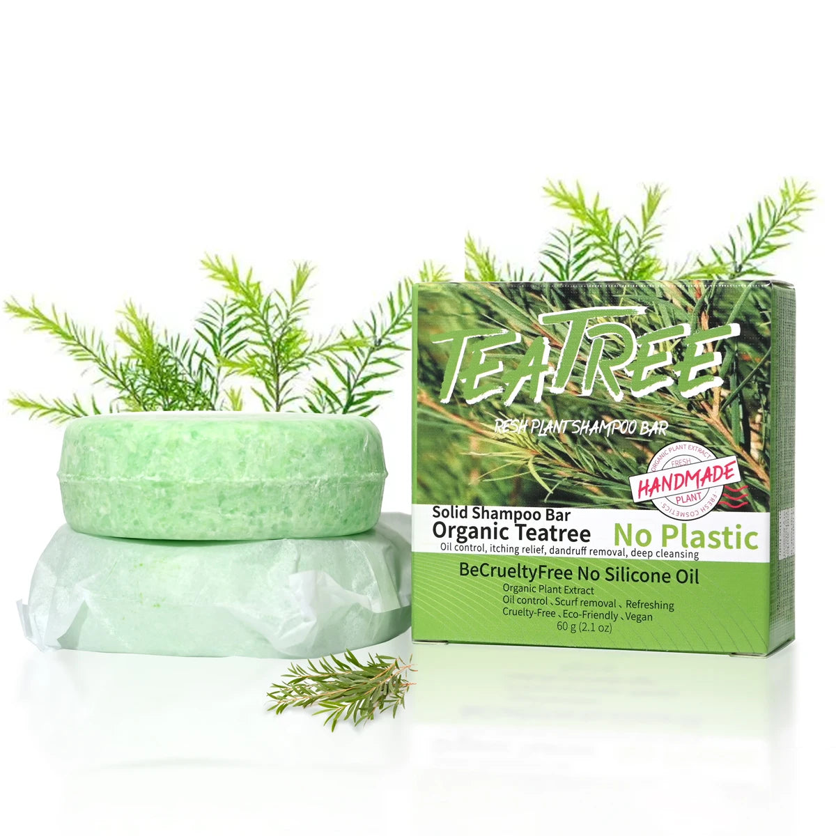 Natural organic tea tree essential oil soap