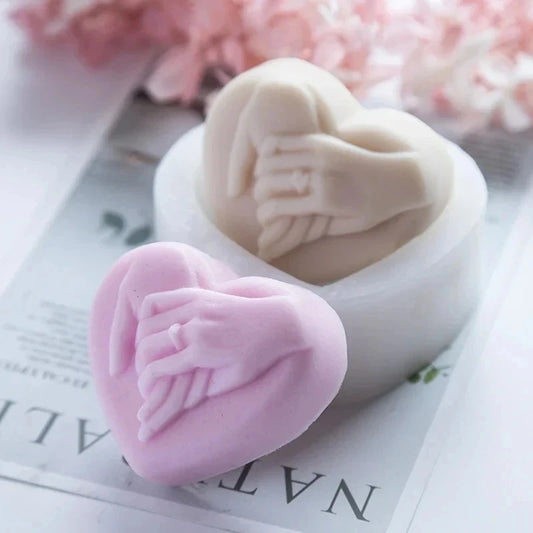 Hand in Hand Soap Molds Heart